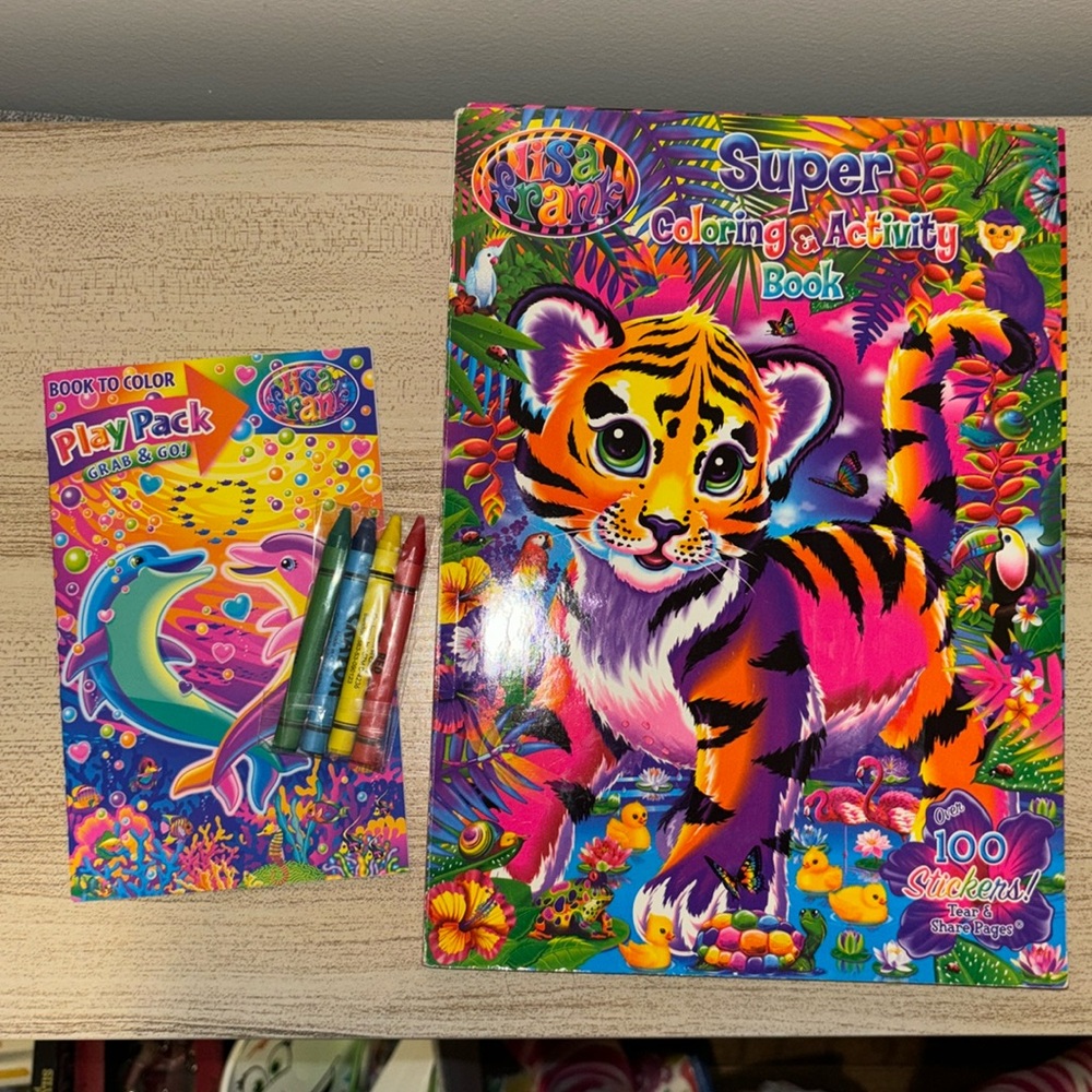 Lisa Frank Coloring Book/Activity Book Duo 🩷🌈